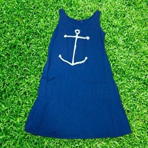 Blue fresh produce anchor dress small